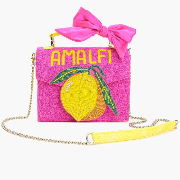 Pink Beaded Amalfi Lemon Handbag - Picture 14 of 16